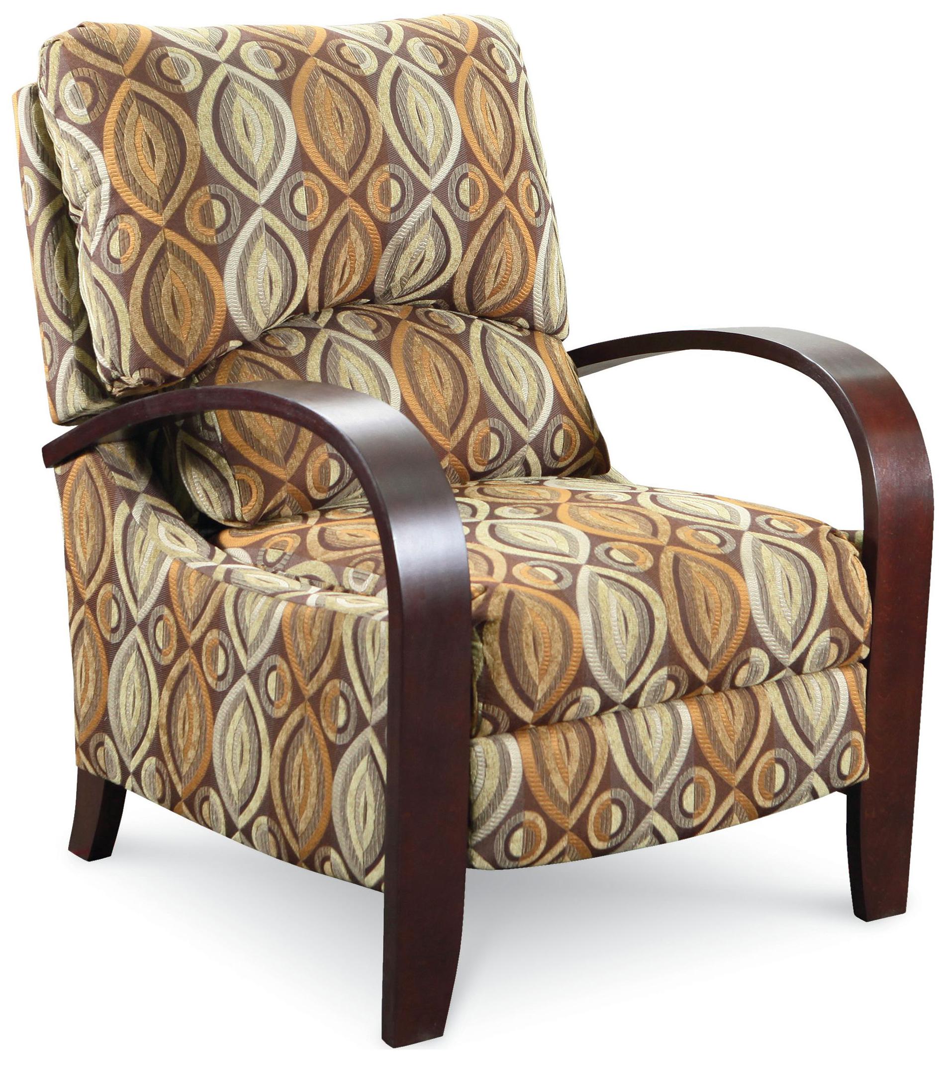 Lane Hi Leg Recliners Contemporary Julia Hileg Recliner with Bentwood